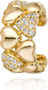 Gold Ear Cuff for Women, 14K Gold Plated Single Non-Pierced Earring with Micro-Pave Cubic Zirconia Adjustable Open Ear Clip for & Special Occasions - ear cuff-S 004