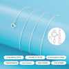 925 Sterling Silver Chain Necklace for Women Dainty 1.1mm 1.5mm 18K Gold Plated Cable Chain with Spring Ring Clasp - view 4