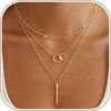 Layered Necklaces for Women 14K Gold Plated Dainty Stack Necklace - main view