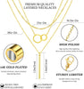 Layered Necklaces for Women 14K Gold Plated Dainty Stack Necklace - view 5