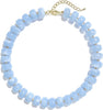 Colorful Chunky Beaded Necklace for Women with Acrylic Bead Choker Statement Necklace Cute Trendy Necklaces Jewelry Gifts - Blue