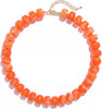 Colorful Chunky Beaded Necklace for Women with Acrylic Bead Choker Statement Necklace Cute Trendy Necklaces Jewelry Gifts - Orange