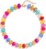 Colorful Chunky Beaded Necklace for Women with Acrylic Bead Choker Statement Necklace Cute Trendy Necklaces Jewelry Gifts - Red-Green-Yellow-Blue