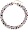 Colorful Chunky Beaded Necklace for Women with Acrylic Bead Choker Statement Necklace Cute Trendy Necklaces Jewelry Gifts - Light Gray