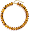 Colorful Chunky Beaded Necklace for Women with Acrylic Bead Choker Statement Necklace Cute Trendy Necklaces Jewelry Gifts - Amber