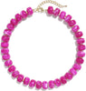 Colorful Chunky Beaded Necklace for Women with Acrylic Bead Choker Statement Necklace Cute Trendy Necklaces Jewelry Gifts - Rose Red