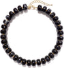 Colorful Chunky Beaded Necklace for Women with Acrylic Bead Choker Statement Necklace Cute Trendy Necklaces Jewelry Gifts - Black