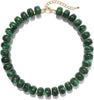 Colorful Chunky Beaded Necklace for Women with Acrylic Bead Choker Statement Necklace Cute Trendy Necklaces Jewelry Gifts - Malachite Green