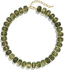 Colorful Chunky Beaded Necklace for Women with Acrylic Bead Choker Statement Necklace Cute Trendy Necklaces Jewelry Gifts - Olive Green