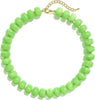 Colorful Chunky Beaded Necklace for Women with Acrylic Bead Choker Statement Necklace Cute Trendy Necklaces Jewelry Gifts - Green