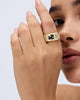 14K Gold Plated Smart Ring CZ Cover Compatible with Oura Ring Gen 4 - view 3