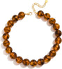 Chunky Beaded Necklace for Women Boho Collar Statement Necklace Large Round Resin Beads Choker Necklaces Jewelry Gifts - main view