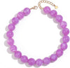 Chunky Beaded Necklace for Women Boho Collar Statement Necklace Large Round Resin Beads Choker Necklaces Jewelry Gifts - Purple
