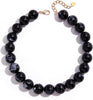 Chunky Beaded Necklace for Women Boho Collar Statement Necklace Large Round Resin Beads Choker Necklaces Jewelry Gifts - Black