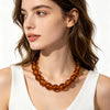 Chunky Beaded Necklace for Women Boho Collar Statement Necklace Large Round Resin Beads Choker Necklaces Jewelry Gifts - view 3