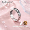 Black Leopard Print Fidget Ring - Spinner Rings for Women - view 5