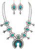 Western Jewelry Set for Women Cowgirl Western Necklace with Earrings - G-Silver