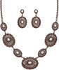 Western Jewelry Set for Women Cowgirl Western Necklace with Earrings - B-Bronze