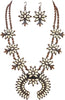 Western Jewelry Set for Women Cowgirl Western Necklace with Earrings - F-Bronze