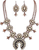 Western Jewelry Set for Women Cowgirl Western Necklace with Earrings - G-Bronze