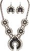 Western Jewelry Set for Women Cowgirl Western Necklace with Earrings - H-Bronze