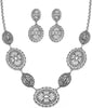 Western Jewelry Set for Women Cowgirl Western Necklace with Earrings - A-Silver