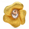 Charming Flower Brooches For Women Unisex 2-color Rhinestone Elegant Plants Party Office Brooch Pins Gifts - Image 1