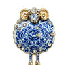 Lovely Flower Sheep Brooches For Women Unisex 7-color Rhinestone Year Of The Sheep Animal Party Office Brooch Pin Gift - Image 7