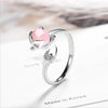 fuyo Korean Daisy Flower Elegant Opening Rings Women Adjustable Wedding Party Engagement Finger Rings Statement Jewelry Gift