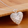 Photo Frame Pendant Necklace with a Snake Chain