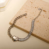 Heart Shaped Bangle with Crystal Detail
