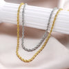 Chain Necklace with Rope Figaro and Cuban Style Options