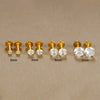 Labret Stud Earrings with CZ Detail in 16G in a Two Piece Pack