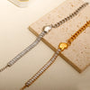 Heart Shaped Bangle with Crystal Detail