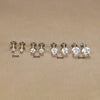 Labret Stud Earrings with CZ Detail in 16G in a Two Piece Pack