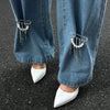 Imitation Pearl Chain Accessory with Tassel and Pin Details