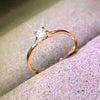 Minimalist Ring with 4 mm Cubic Zirconia Detail