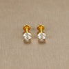 Labret Stud Earrings with CZ Detail in 16G in a Two Piece Pack