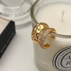 Double Layer Ear Cuff with Rhinestone Detail