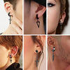 Non Piercing Ear Clips with Cross Pendants in a Pair