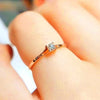 Minimalist Ring with 4 mm Cubic Zirconia Detail