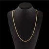 2 mm Chain Necklace in 16 to 30 Inch Length Options