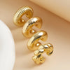 Twisted Chunky Tube Ear Cuffs in a Four Piece Set