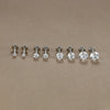 Labret Stud Earrings with CZ Detail in 16G in a Two Piece Pack