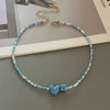 Geometric Seed Bead Choker Necklace