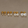 Labret Stud Earrings with CZ Detail in 16G in a Two Piece Pack