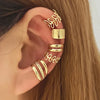 Leaf and Geometric Non Piercing Ear Cuffs in a Five Piece Set