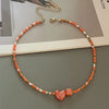 Geometric Seed Bead Choker Necklace
