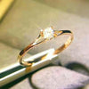Minimalist Ring with 4 mm Cubic Zirconia Detail
