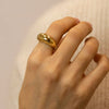 Geometric Arc Ring in Size 5 to 8 Options